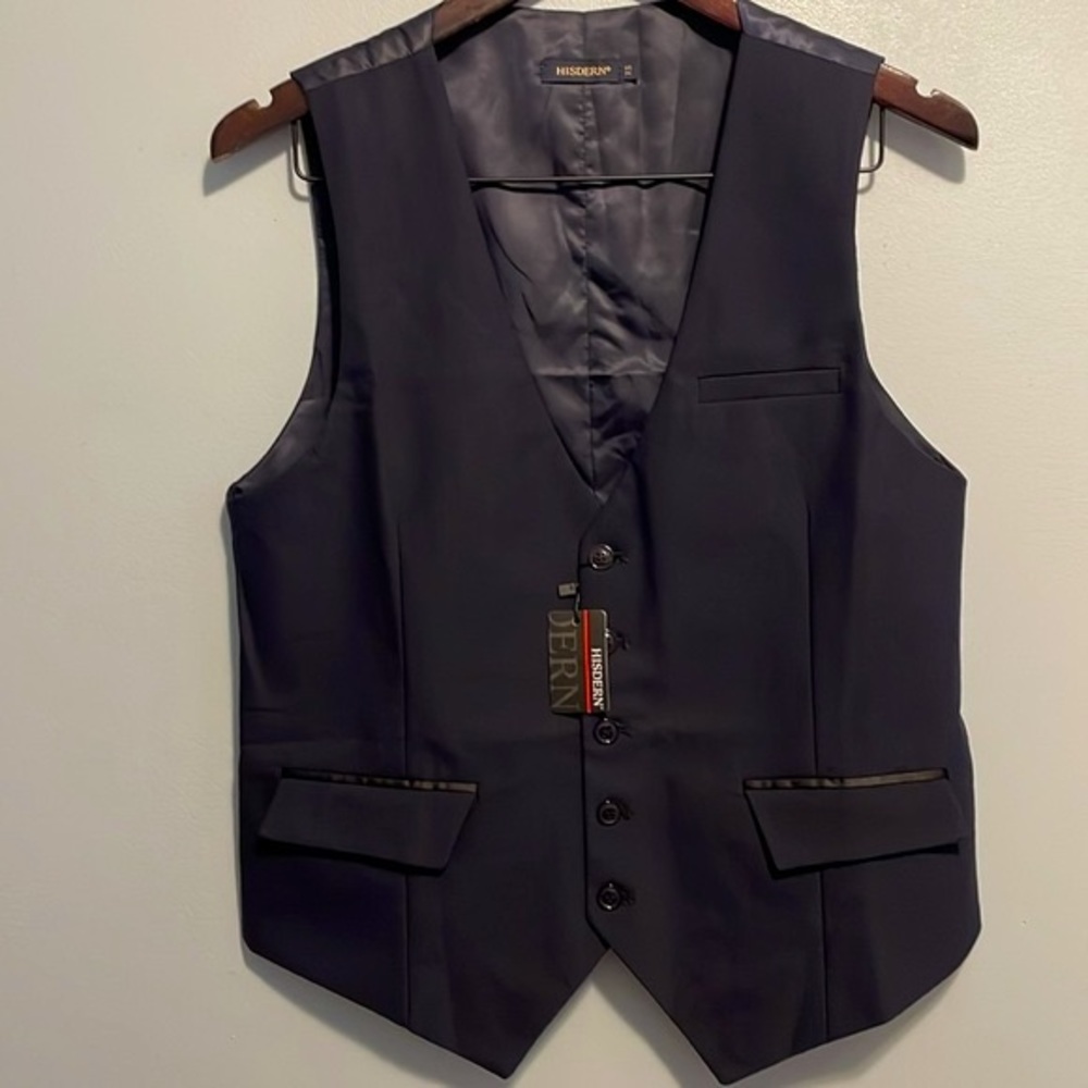 5/$25 Slim Fit V-Neck Vest/Waistcoat Size XS